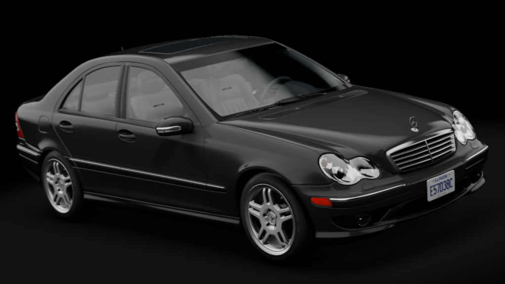 Mercedes-Benz C55 AMG (W203), skin Obsidian Black Metallic