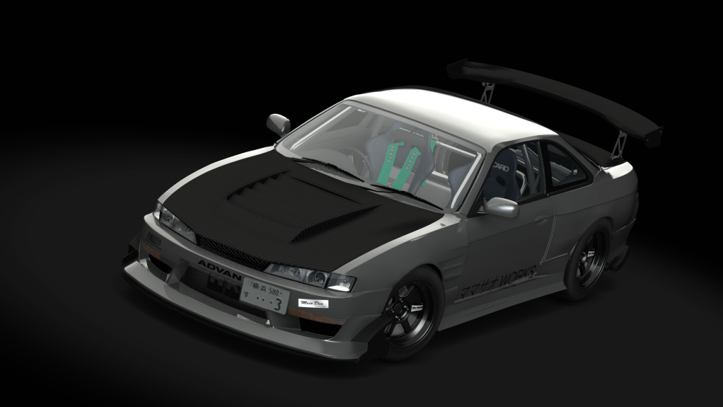 峠 Mamasao Works Nissan Silvia S14a, skin Dark_Grey