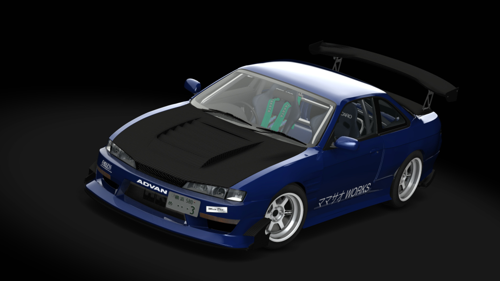 峠 Mamasao Works Nissan Silvia S14a, skin Deep_Marine_Blue