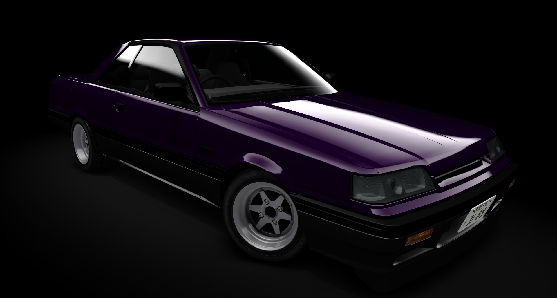 Nissan Skyline R31, skin Dark_purple_black