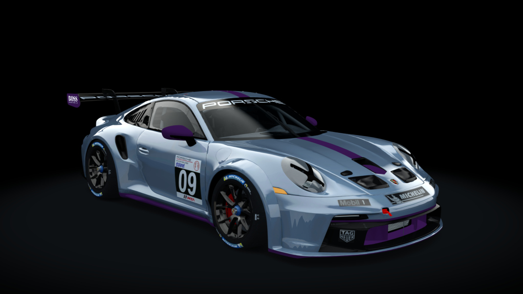 Porsche 911 GT3 Cup, skin titanio