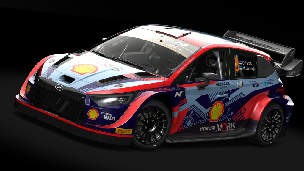 Hyundai i20N Rally1, skin Ott Tanak 2022