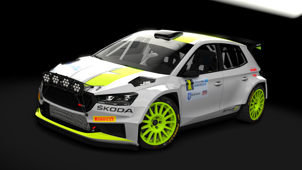 Skoda Fabia RS Rally2, skin Andreas Mikkelsen - Presentation Car