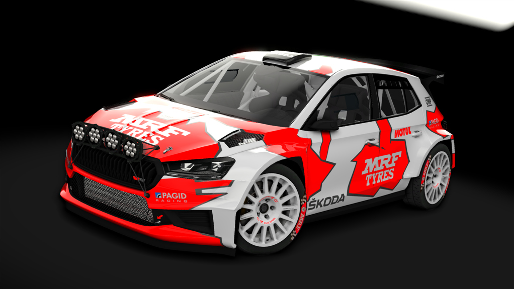 Skoda Fabia RS Rally2, skin MRF Tyres 2022