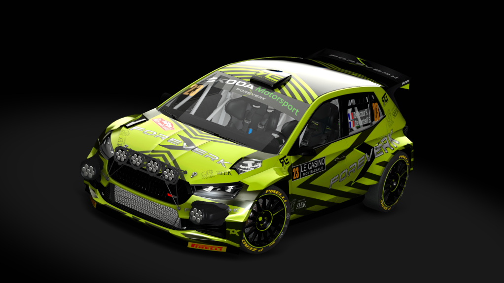Skoda Fabia RS Rally2, skin delecour 2023