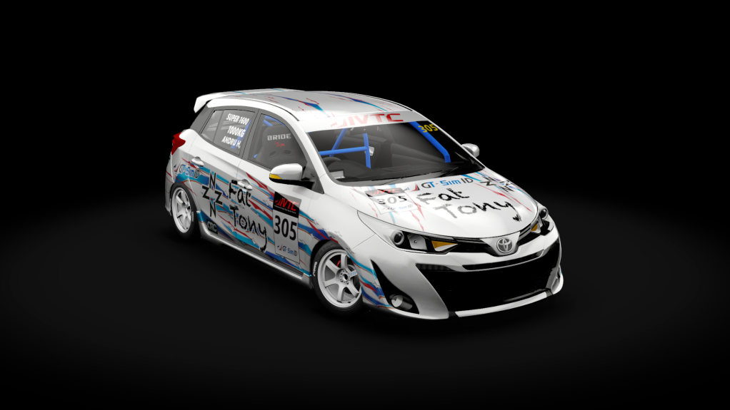 Toyota Yaris IVTC Super 1600, skin fattony_virtualracing_andru