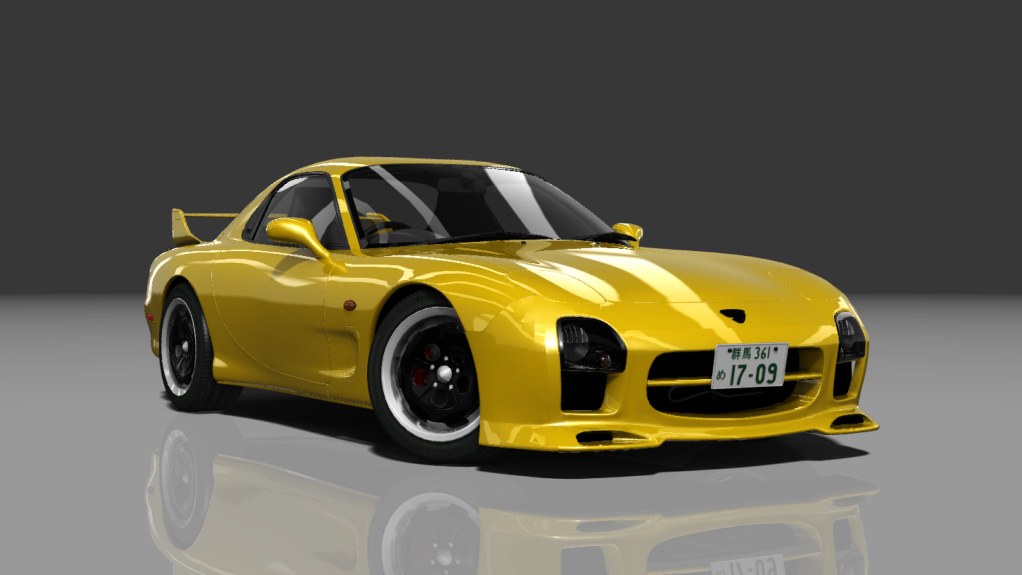 Touge Workshhop Mazda RX-7 A-Spec, skin 09_competition_yellow_b