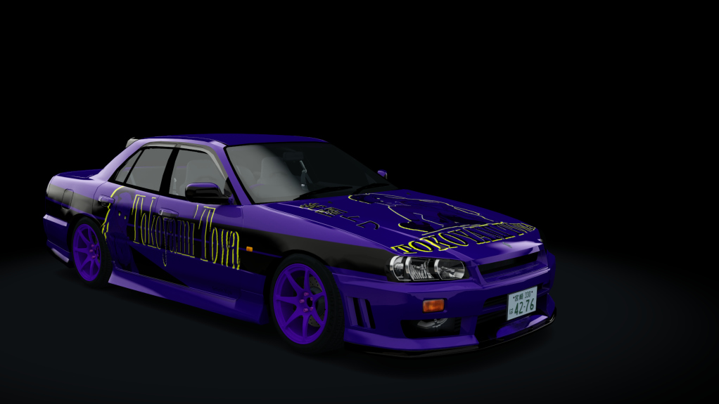 Nissan Skyline HR34, skin 09_Tokoyami Towa midnight_purple_ii