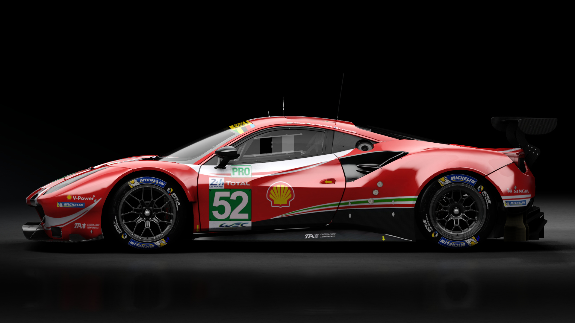 2018 Ferrari 488 GTE Evo Le Mans Spec CRC-Tune, skin 2018 #52 AF Corse LM24