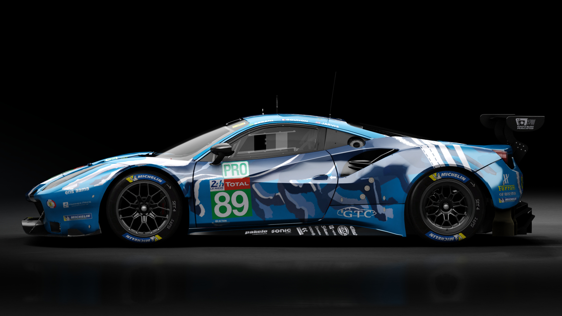 2018 Ferrari 488 GTE Evo Le Mans Spec CRC-Tune, skin 2019 #89 Risi Competizione LM24