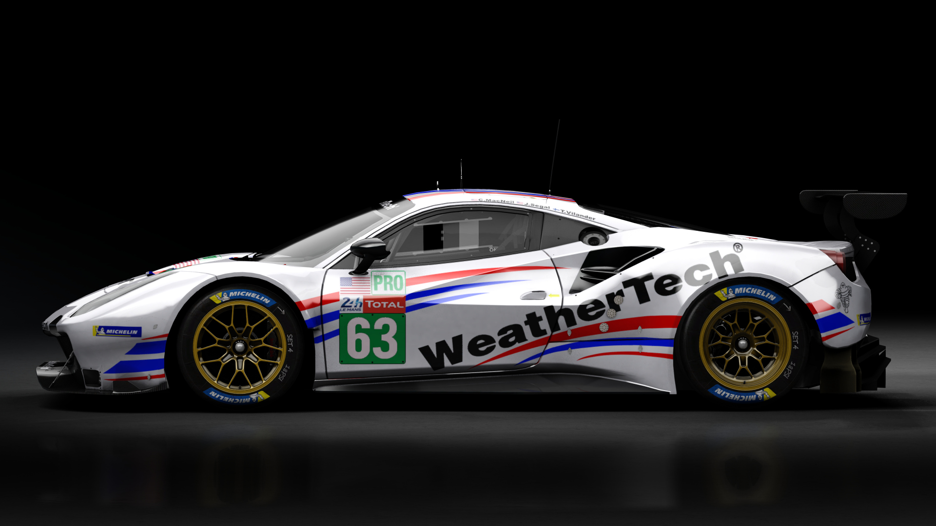 2018 Ferrari 488 GTE Evo Le Mans Spec CRC-Tune, skin 2020 #63 Weathertech Racing LM24