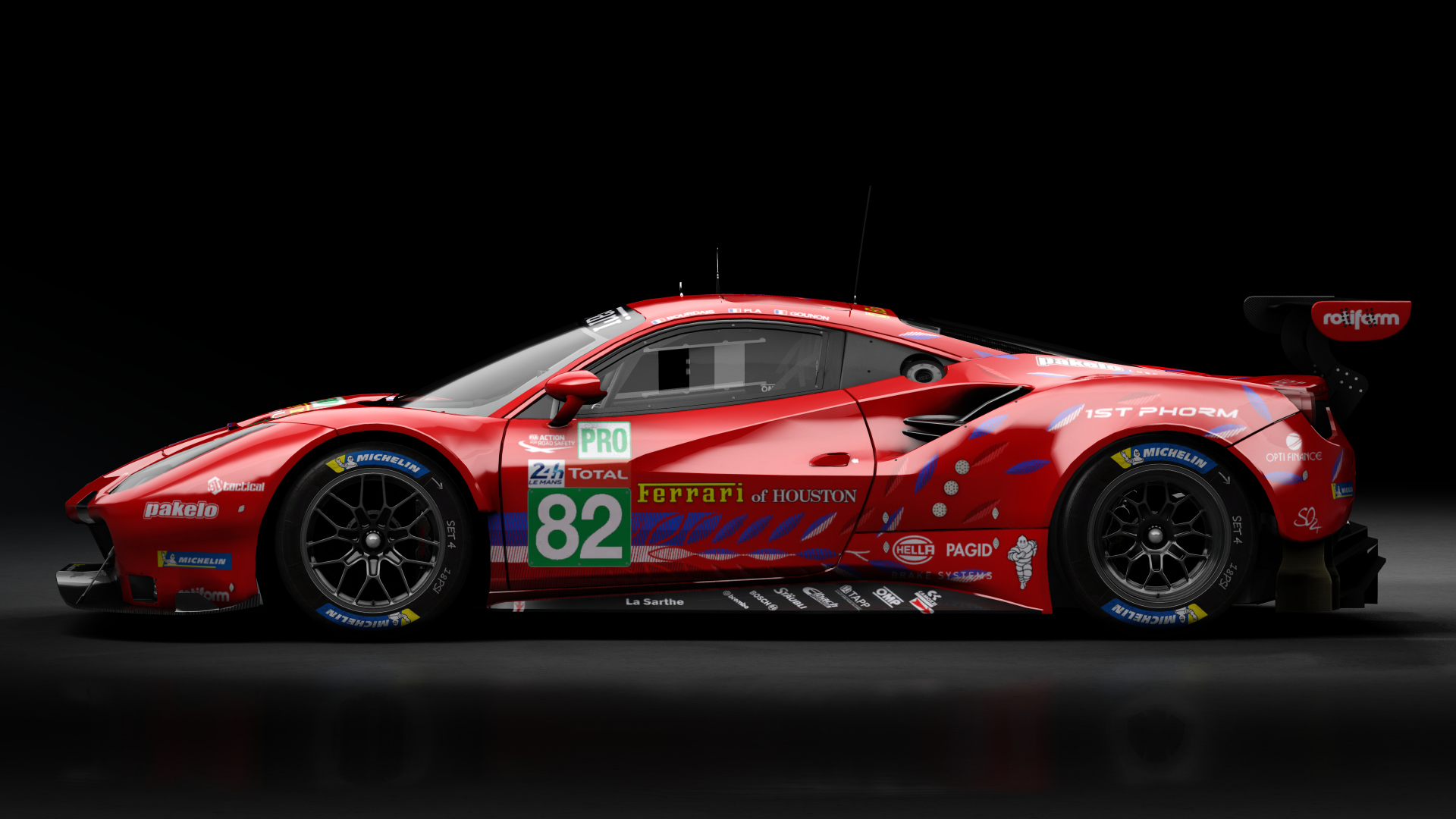 2018 Ferrari 488 GTE Evo Le Mans Spec CRC-Tune, skin 2020 #82 Risi Competizione LM24