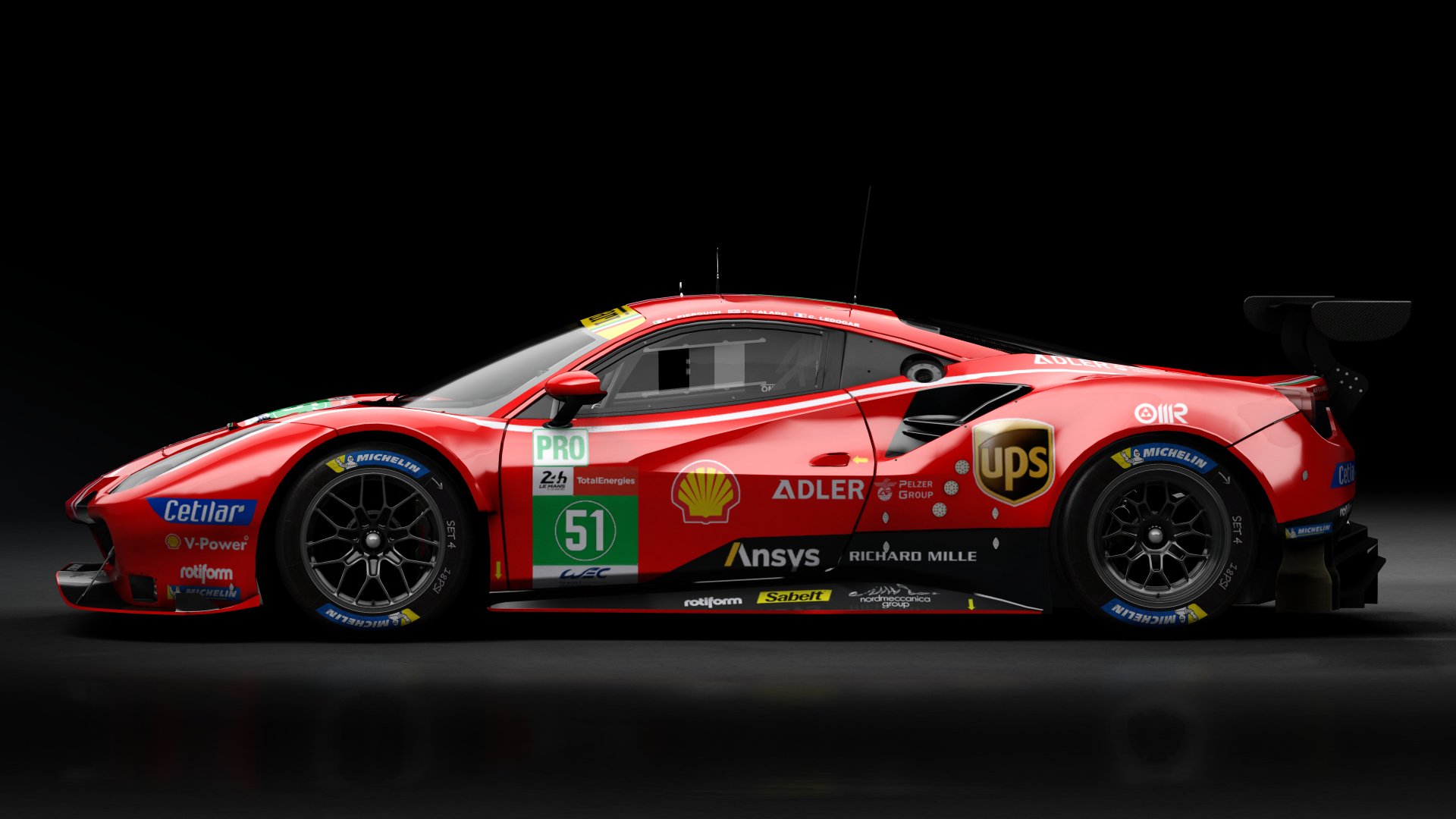 2018 Ferrari 488 GTE Evo Le Mans Spec CRC-Tune, skin 2021 #51 AF Corse LM24