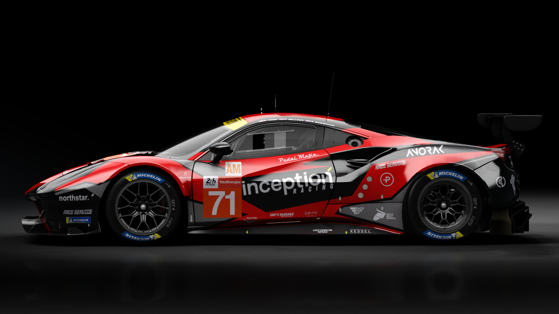 2018 Ferrari 488 GTE Evo Le Mans Spec CRC-Tune, skin 2021 #71 Inception Racing LM24