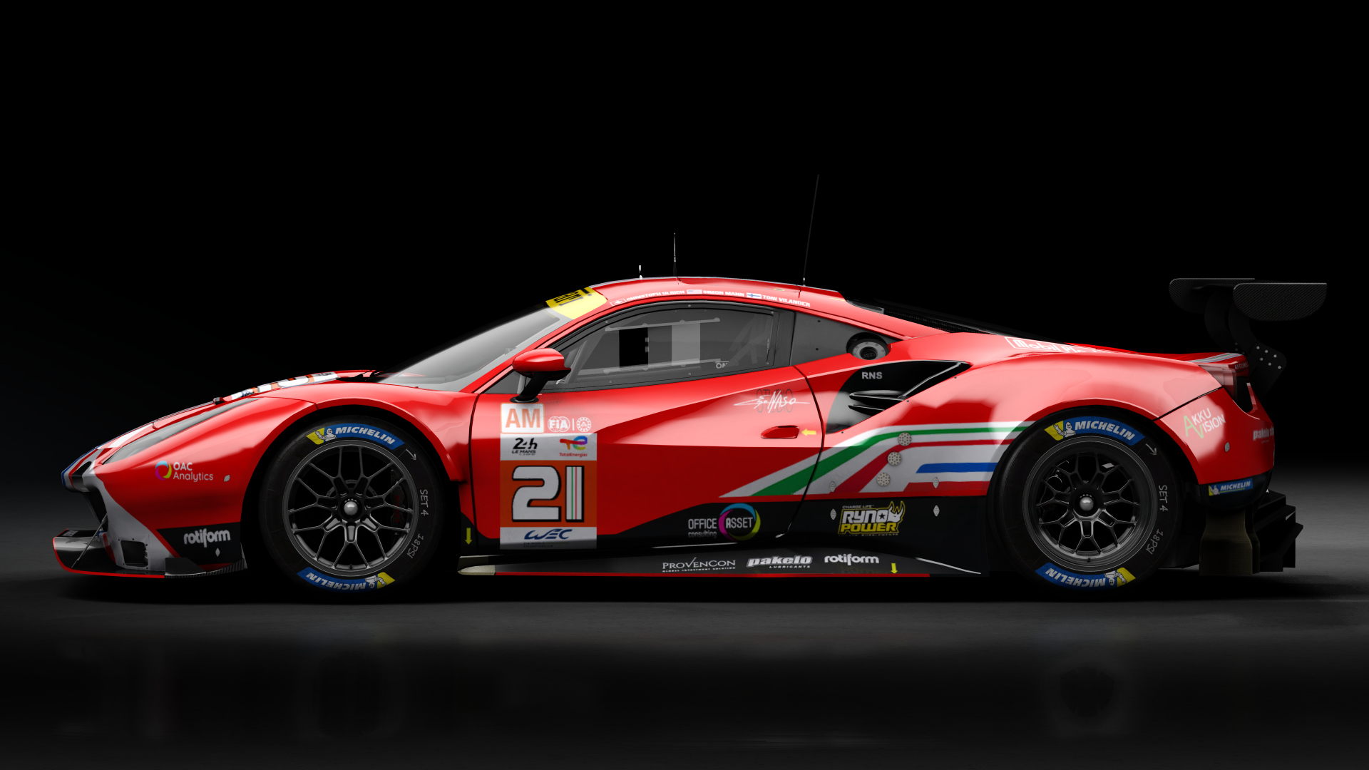 2018 Ferrari 488 GTE Evo Le Mans Spec CRC-Tune, skin 2022 #21 AF Corse LM24