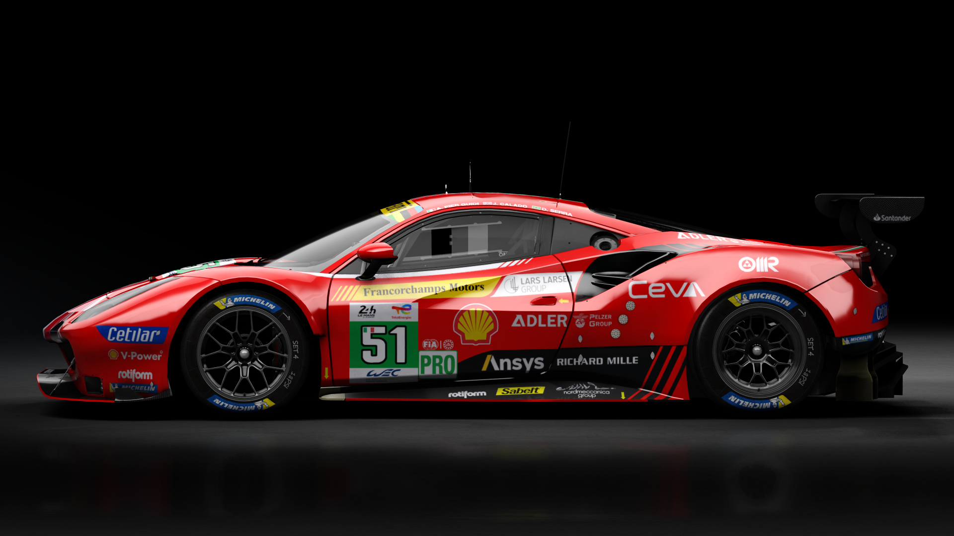 2018 Ferrari 488 GTE Evo Le Mans Spec CRC-Tune, skin 2022 #51 AF Corse LM24