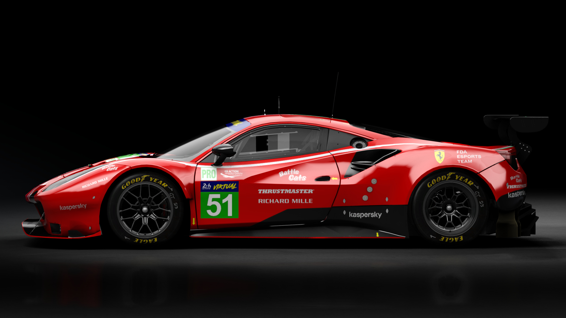 2018 Ferrari 488 GTE Evo Le Mans Spec CRC-Tune, skin 2022 #51 FDA Esports Team LM24 VIRTUAL