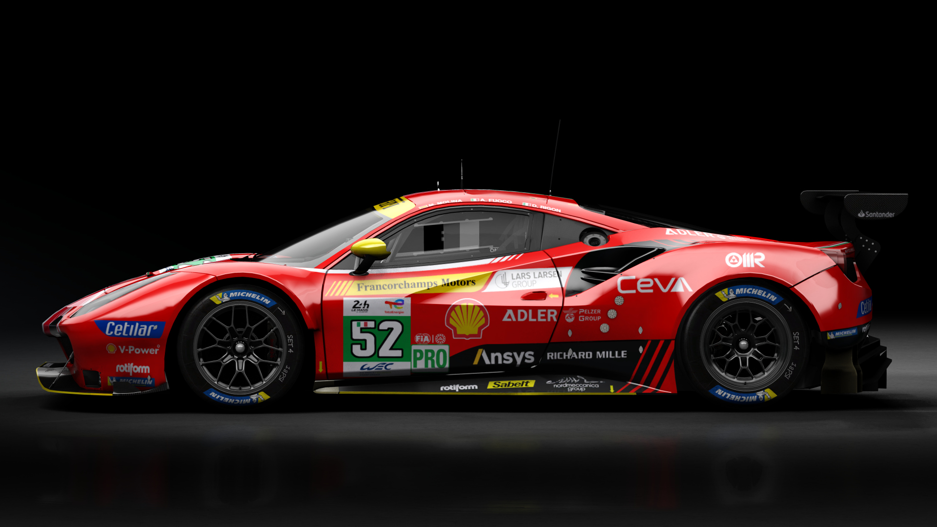 2018 Ferrari 488 GTE Evo Le Mans Spec CRC-Tune, skin 2022 #52 AF Corse LM24