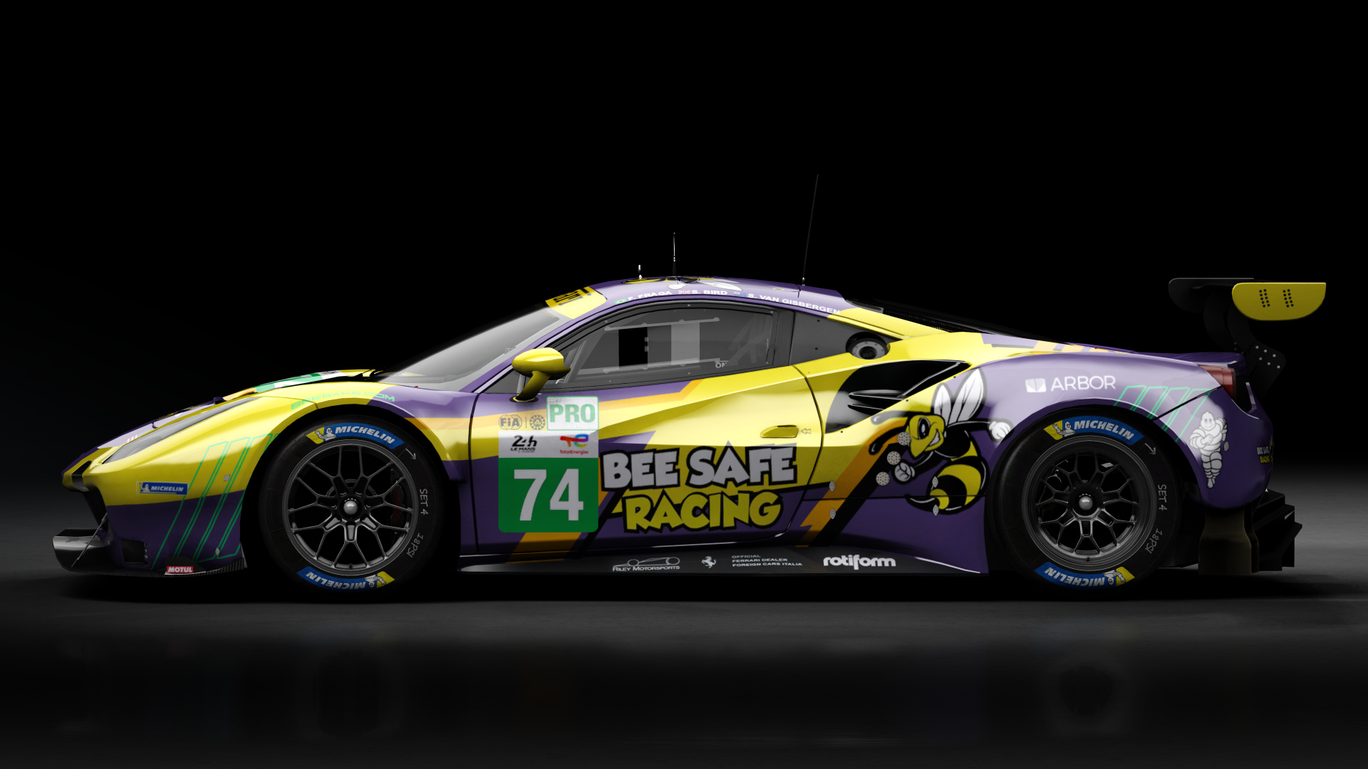 2018 Ferrari 488 GTE Evo Le Mans Spec CRC-Tune, skin 2022 #74 Riley Motorsport LM24