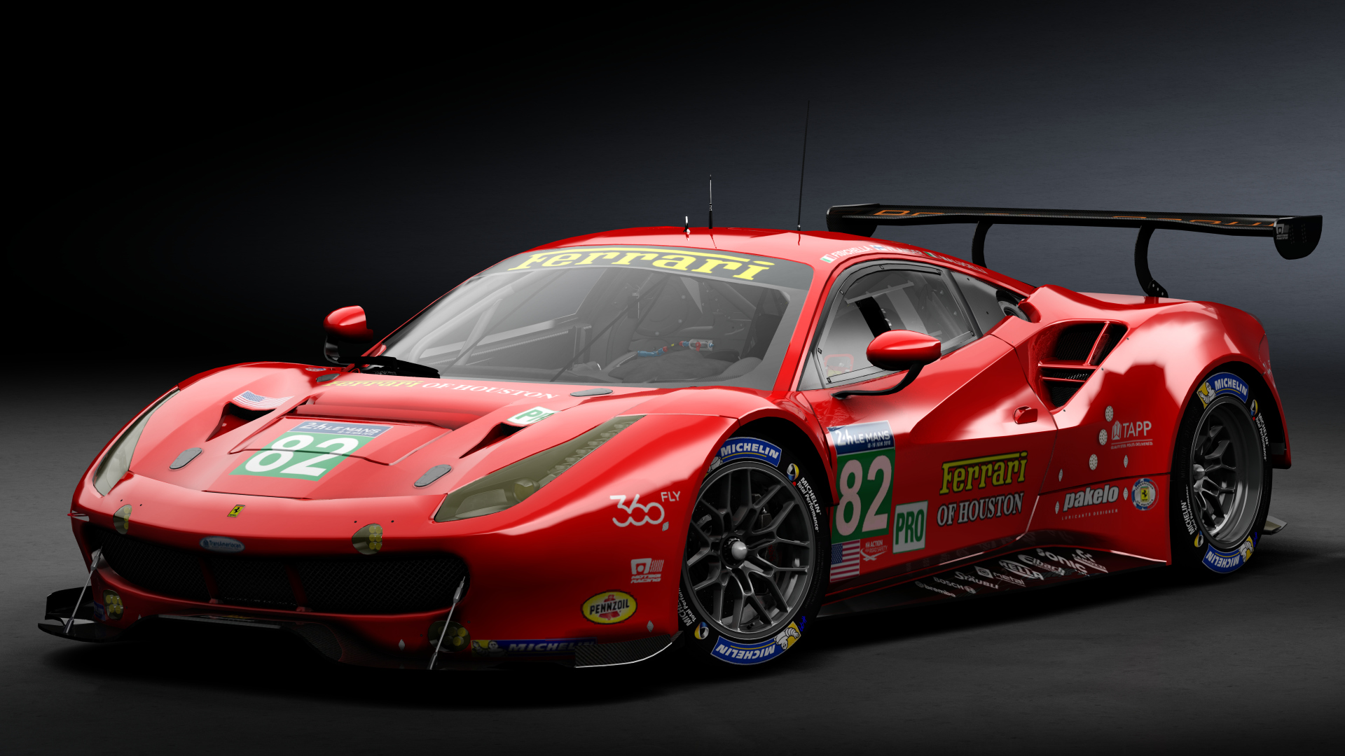 2016 Ferrari 488 GTE Le Mans Spec CRC-Tune, skin 2016 #82 Risi Competizione LM24