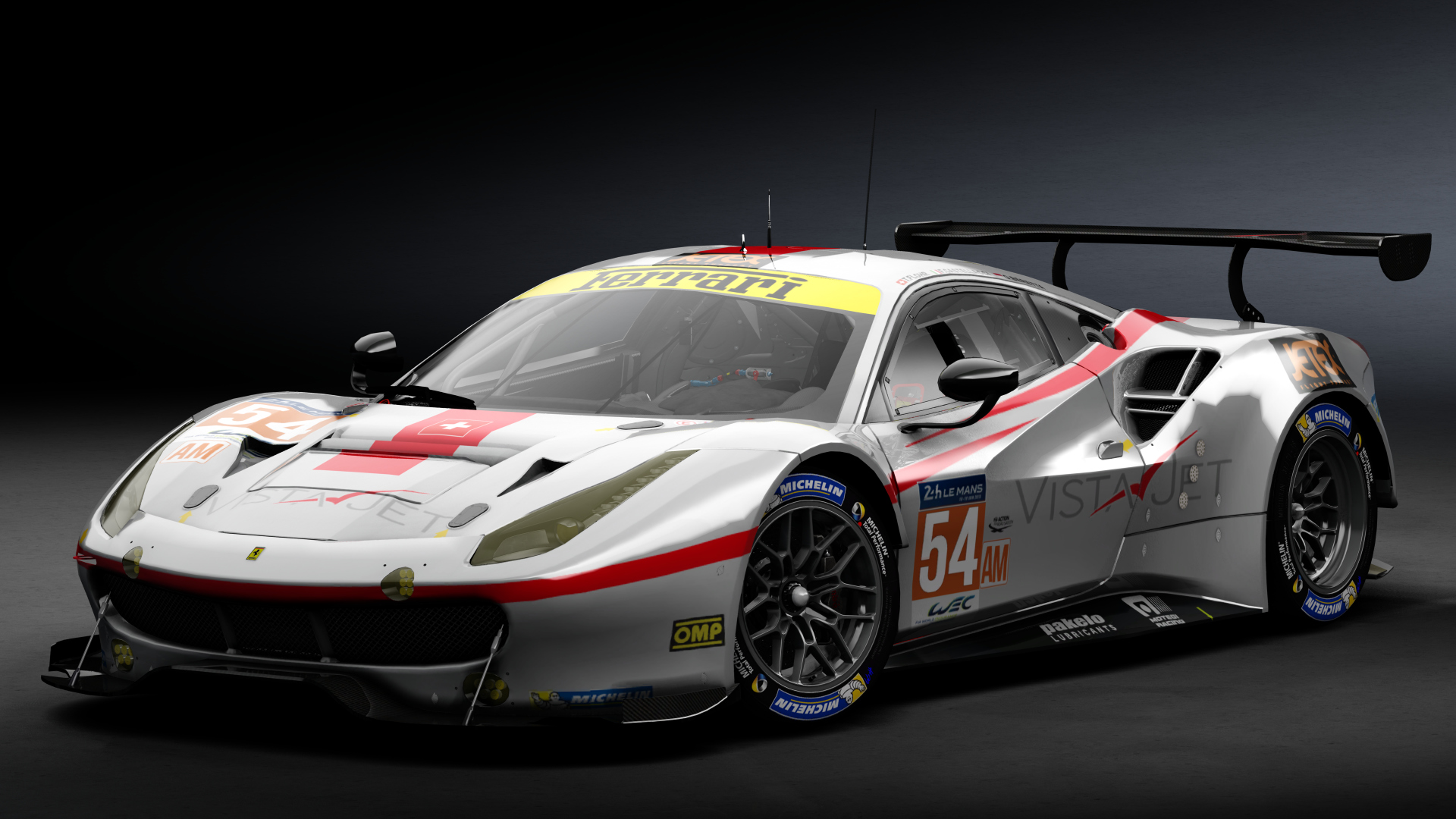 2016 Ferrari 488 GTE Le Mans Spec CRC-Tune, skin 2017 #54 Spirit of Race LM24