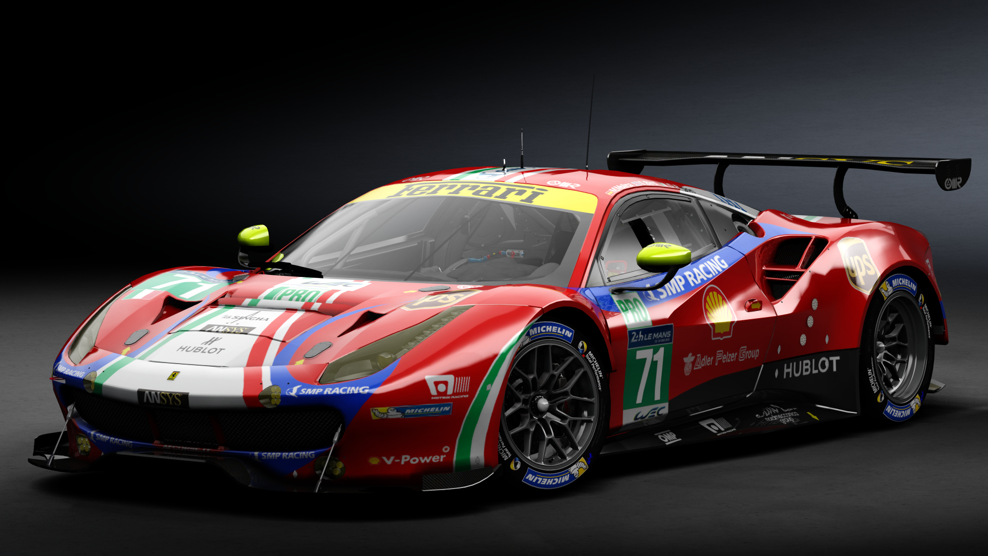 2016 Ferrari 488 GTE Le Mans Spec CRC-Tune, skin 2017 #71 AF Corse LM24