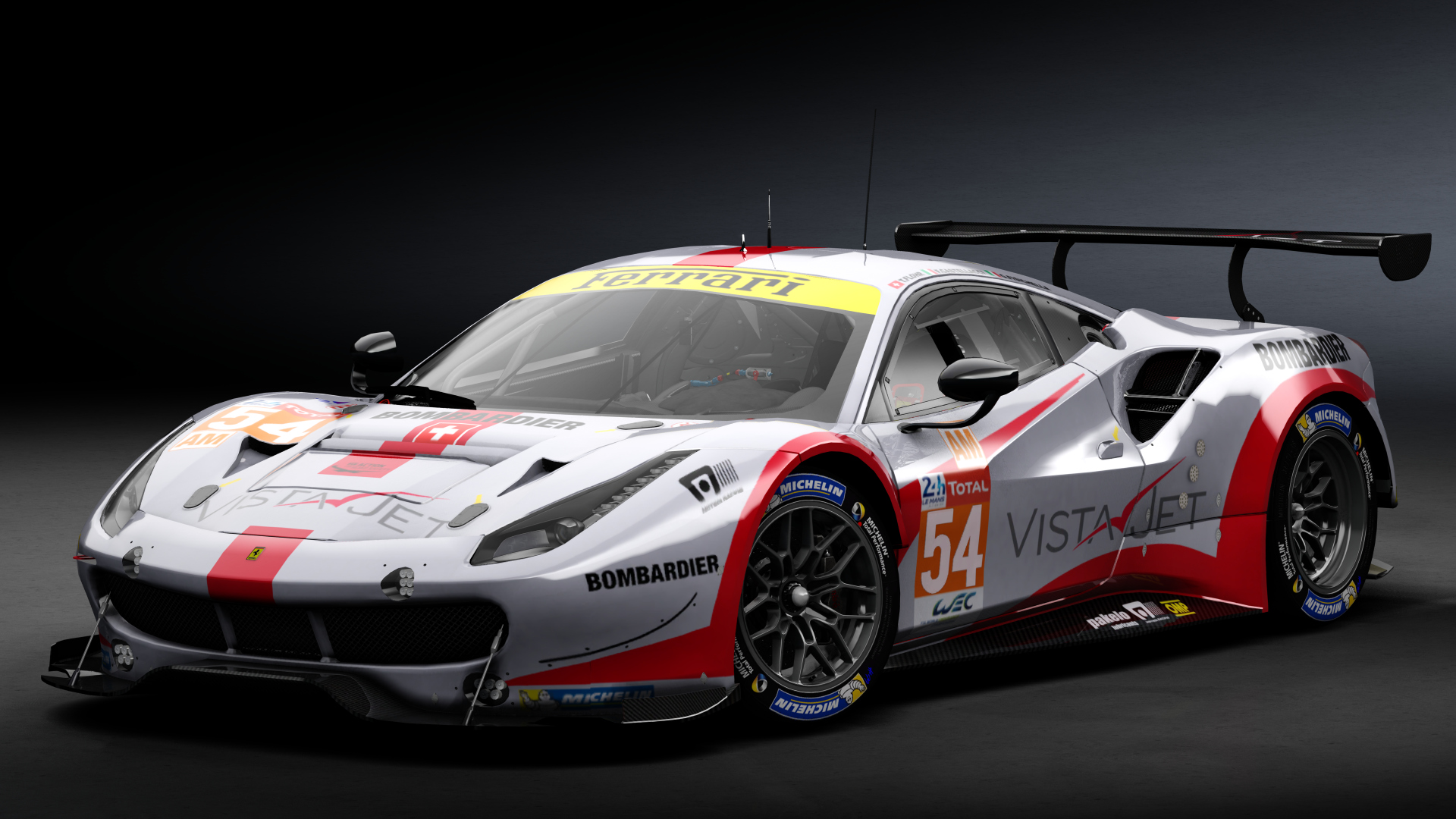 2016 Ferrari 488 GTE Le Mans Spec CRC-Tune, skin 2018 #54 Spirit of Race LM24