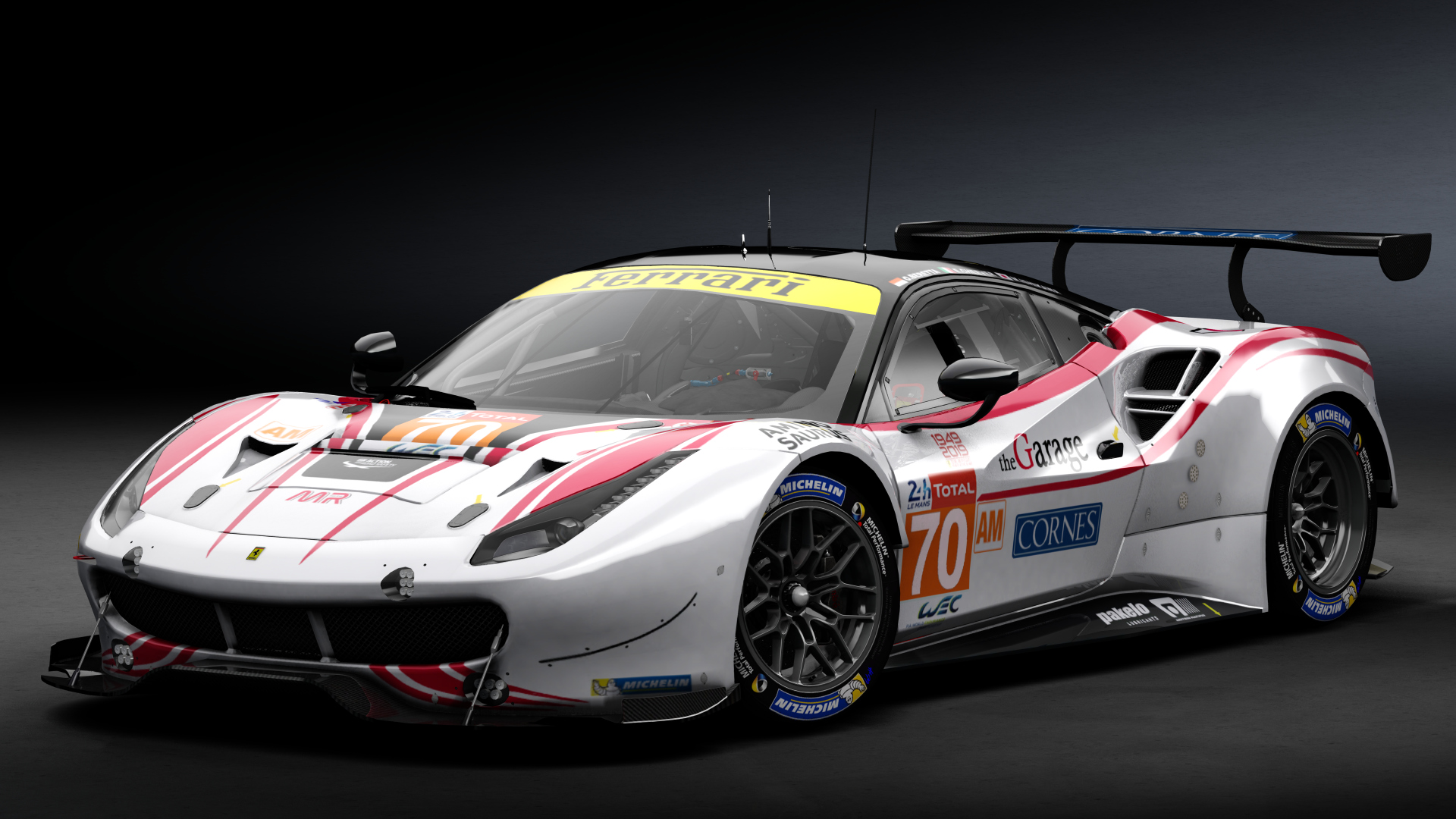 2016 Ferrari 488 GTE Le Mans Spec CRC-Tune, skin 2019 #70 MR Racing LM24