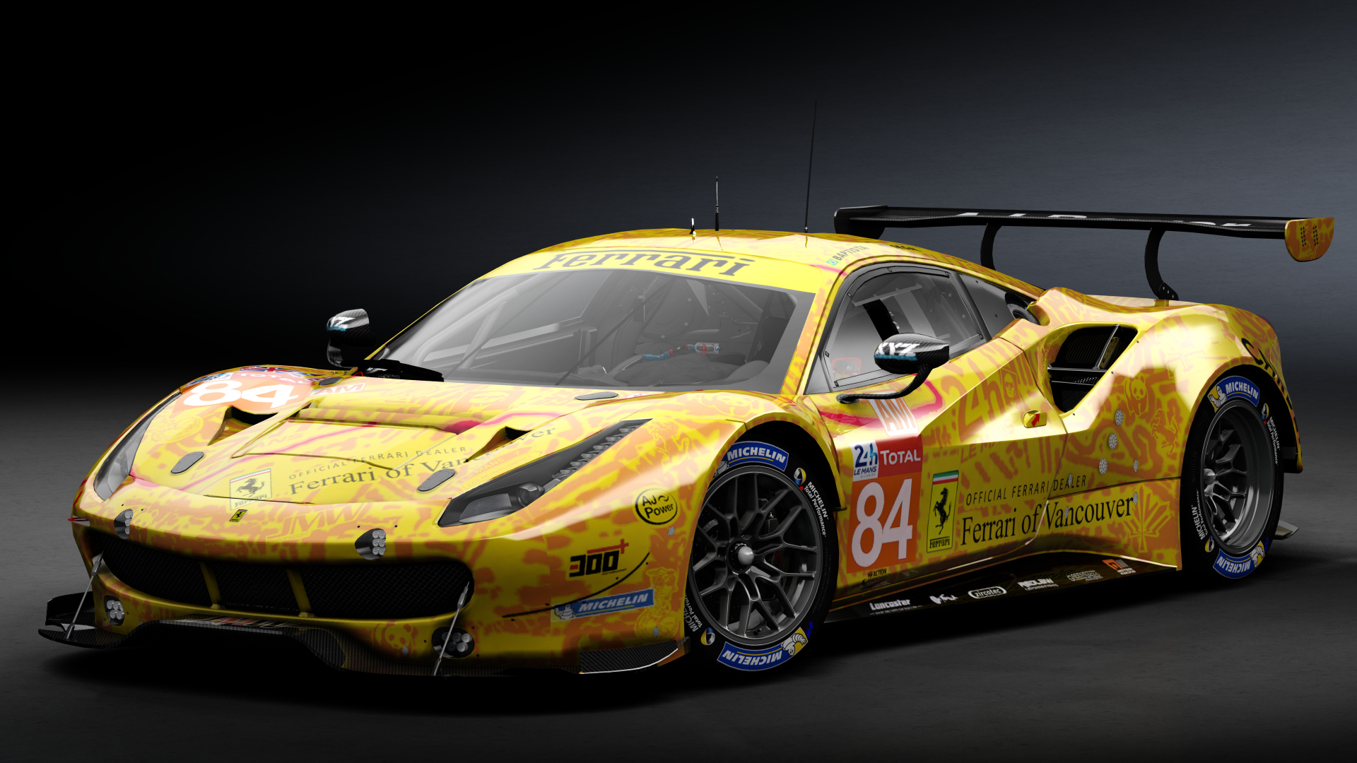 2016 Ferrari 488 GTE Le Mans Spec CRC-Tune, skin 2019 #84 JMW Motorsport LM24